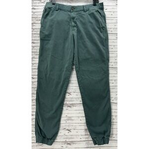 Bear Bottom Jogger Pants  Mens Size Large Regular Stretch Waist Green 29" Inseam